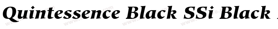 Quintessence Black SSi Black Italic字体转换